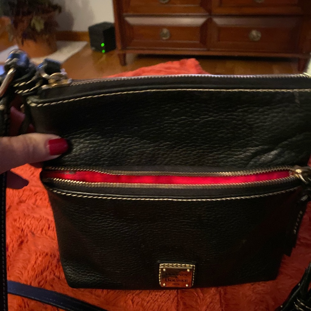 Black leather crossbody bag - Picture 3 of 4